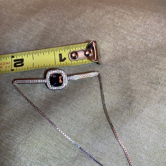 Sapphire bracelet set in sterling silver - Picture 3 of 6